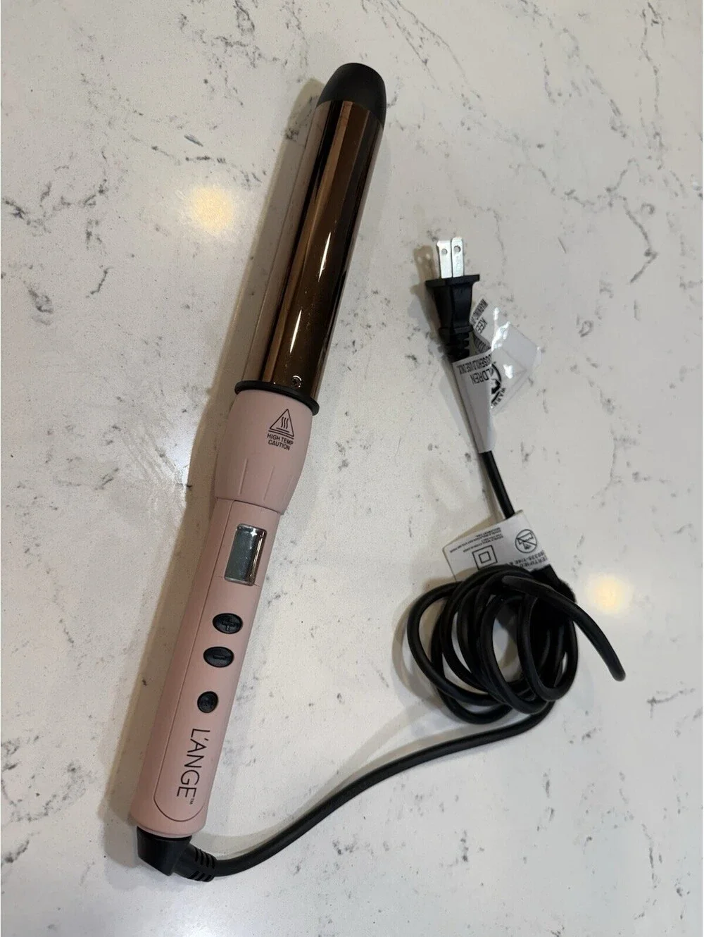 Lange Curling Wand Model HT212 Tested Working Pink Handle Heats Up To 430